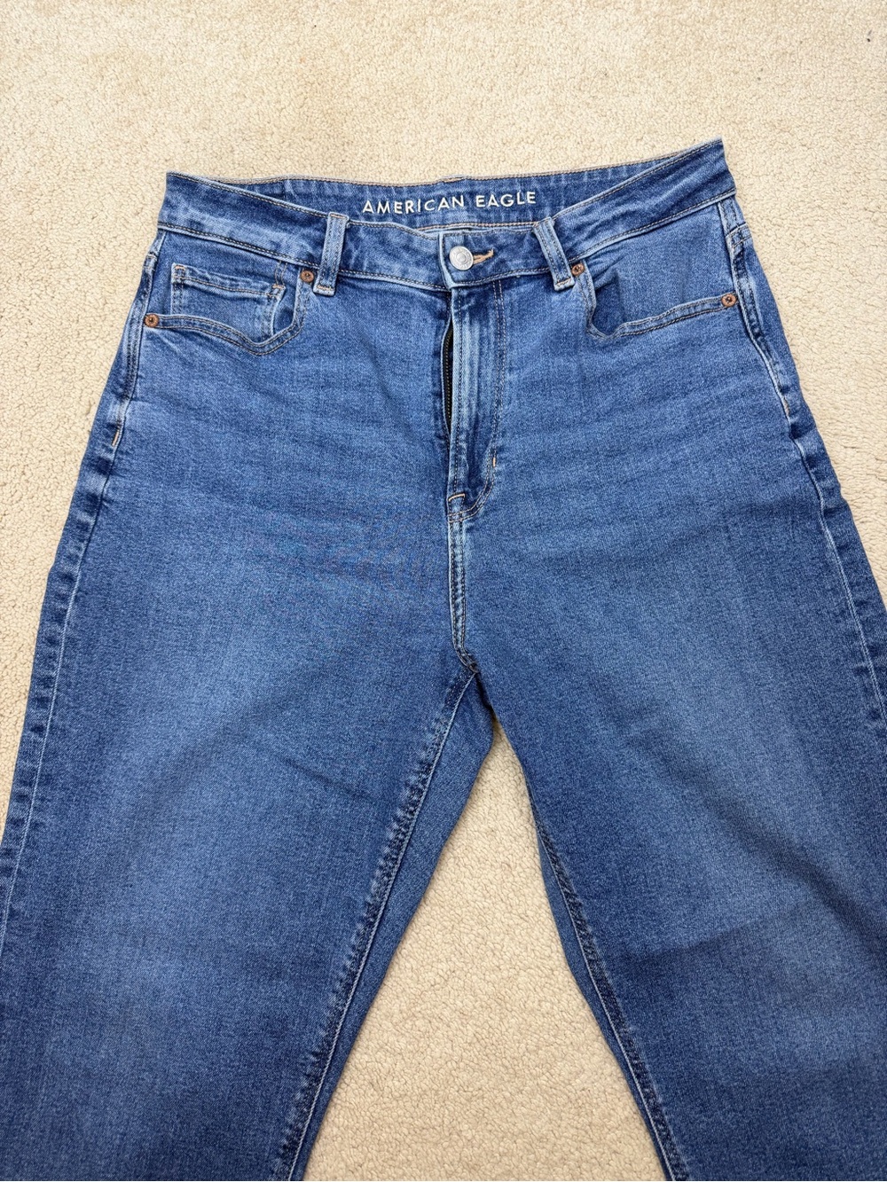 American Eagle Outfitters High-Rise Skinny Stretch Medium Wash Blue Jeans 10